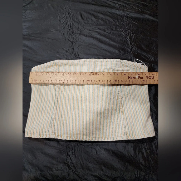 ZARA lightweight striped bandeau-style sleeveless top Size X-Large NEW - Picture 10 of 13